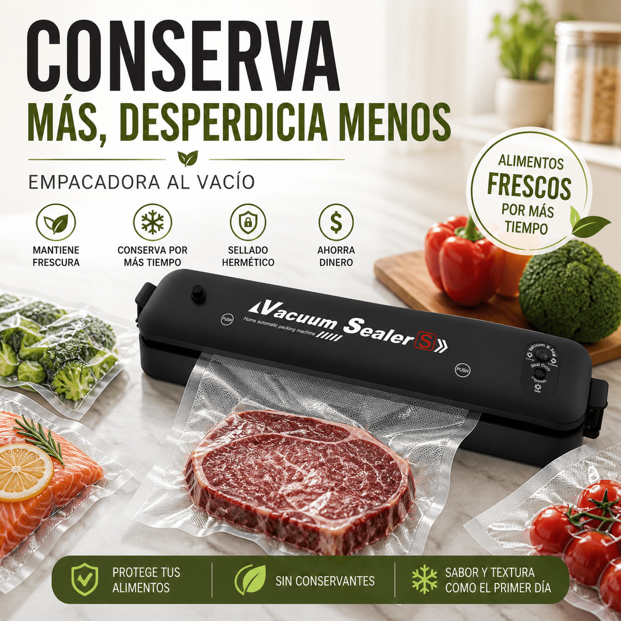 MAQUINA EMPACADORA AL VACIO - DREF