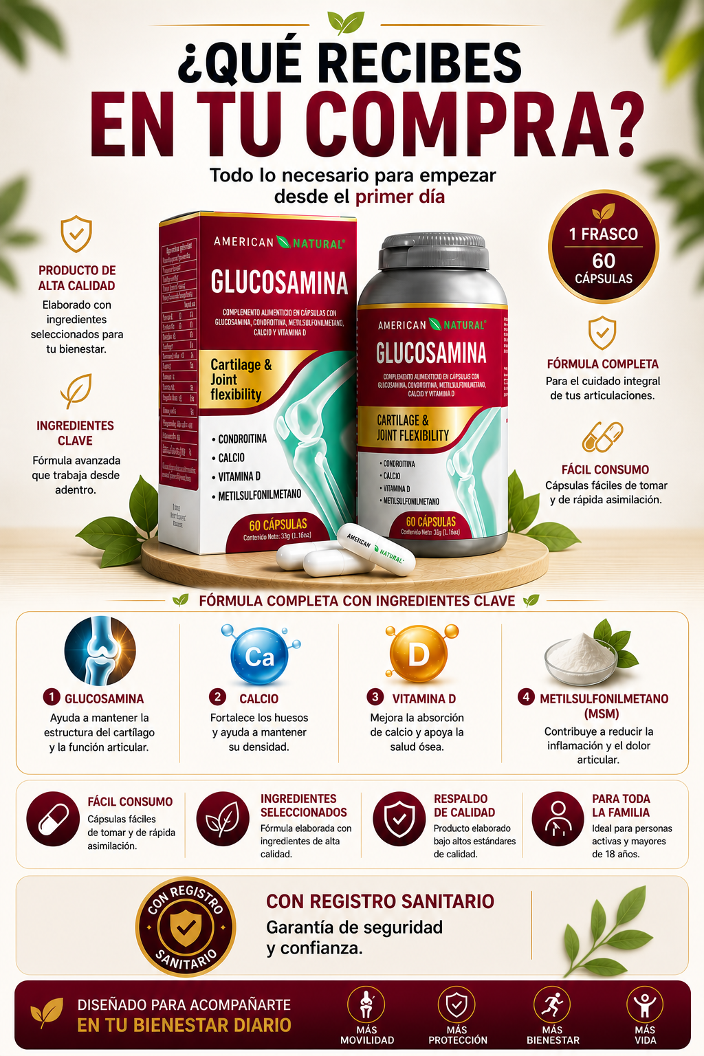 GLUCOSAMINA- APOYO PARA TUS ARTICULACIONES