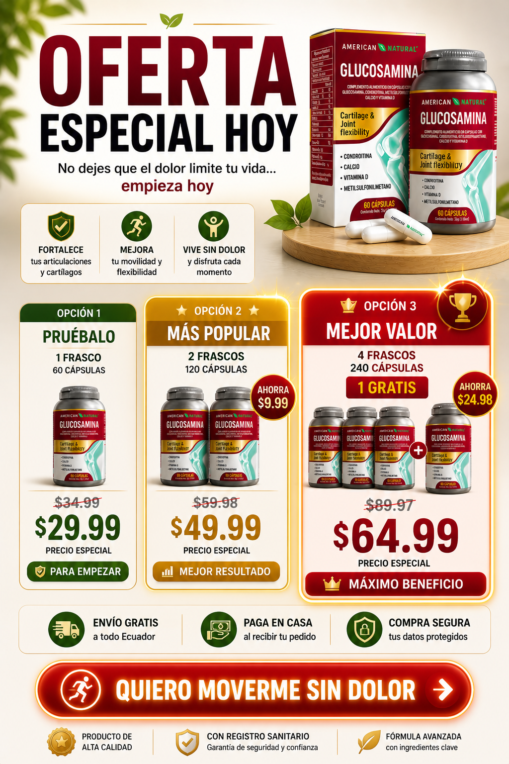 GLUCOSAMINA- APOYO PARA TUS ARTICULACIONES