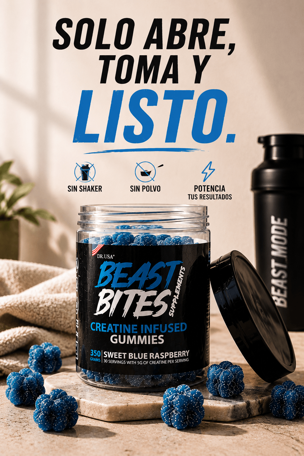 Beast Bites Creatina - Potencia tu rendimiento - DREF